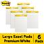 Post-it® Super Sticky Easel Pad, 25 in x 30 in, White, 30 Sheets/Pad, 6 Pads/Carton Thumbnail 2
