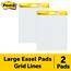 Post-it® Easel Pad, 25 in x 30 in, White with Grid, 30 Sheets/Pad, 2 Pads/Carton Thumbnail 2