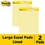 Post-it Super Sticky Easel Pad, Lined, 25" x 30", Yellow Paper, 30 Sheets/Pad, 2 Pads/Carton Thumbnail 2