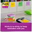 Post-it Super Sticky Notes, 1-7/8 in x 1-7/8 in, Playful Primaries Collection, 90 Sheets/Pad, 8 Pads/Pack Thumbnail 3