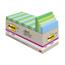 Post-it® Recycled Super Sticky Notes, 3 in x 3 in, Oasis Collection, 24 Pads/Pack Thumbnail 2