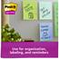 Post-it® Recycled Super Sticky Notes, 3 in x 3 in, Oasis Collection, 90 Sheets/Pad, 5/Pack Thumbnail 5