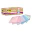 Post-it 100% Recycled Super Sticky Notes, 3" x 3", Wanderlust Pastels, 70 Sheets/Pad, 12 Pads/Pack Thumbnail 1