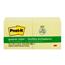 Post-it® Greener Notes, 3 in x 3 in, Canary Yellow, 12/Pack Thumbnail 1