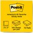 Post-it® Notes, 3 in x 3 in, Canary Yellow, 12 Pads/Pack Thumbnail 2