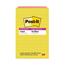 Post-it® Note Pads in Summer Joy Collection Colors, 4" x 6", Note Ruled, 90 Sheets/Pad, 3 Pads/Pack Thumbnail 1