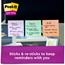 Post-it® Recycled Super Sticky Notes, 4 in x 4 in, Wanderlust Pastels Collection, Lined, 6/Pack Thumbnail 5