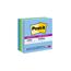 Post-it® Recycled Super Sticky Notes, 4 in x 4 in, Oasis Collection, Lined,9 0 Sheets/Pad, 6/Pack Thumbnail 1
