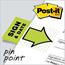 Post-it Message Flags, "Sign and Date," Bright Green, 1 in Wide, 50/Dispenser, 2 Dispensers/Pack Thumbnail 3
