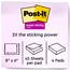 Post-it® Super Sticky Notes, 8 in x 6 in, Energy Boost Collection, Lined, 45 Sheets/Pad, 4/Pack Thumbnail 2