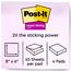 Post-it® Super Sticky Notes, 8 in x 6 in, Energy Boost Collection, 45 Sheets/Pad, 4/Pack Thumbnail 2