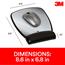 3M Precise Mouse Pad, Gel Wrist Rest, Vertex, 6.8 in x 8.6 in Thumbnail 2