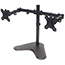 Manhattan Universal Dual Monitor Stand with Double-Link Swing Arms - Up to 32" Screen Support - 35.27 lb Load Capacity - Desktop, Countertop - Steel - Black Thumbnail 1