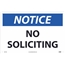NMC™ Sign, Notice, No Soliciting, 12"X18", .040" Thick, Aluminum Thumbnail 1