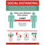 NMC™ Polytag Poster, "Social Distancing - Avoid Close Contact With Others", 18" x 24" Thumbnail 1
