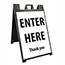 NMC™ Plastic A-Frame Stand and Sign Kit, "Enter Here - Thank You", 25" x 45" Thumbnail 1