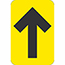 NMC™ Directional Arrow, Walk-On Adhesive Back, 4" x 6", Black/Yellow, 10/PK Thumbnail 1