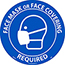 NMC™ Face Mask Or Face Covering Required, Floor Sign, 8 x 8, Temp-Step Material, Pack Of 10 Thumbnail 1