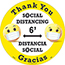 NMC™ Social Distancing 6' w/Faces, Floor Sign, 8 x 8, Walk-On Material Thumbnail 1