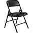 National Public Seating 1200 Series Premium Vinyl Upholstered Double Hinge Folding Chair, Caviar Black, 4/PK Thumbnail 1