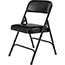 National Public Seating 1200 Series Premium Vinyl Upholstered Double Hinge Folding Chair, Caviar Black, 4/PK Thumbnail 7