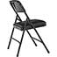 National Public Seating 1200 Series Premium Vinyl Upholstered Double Hinge Folding Chair, Caviar Black, 4/PK Thumbnail 6