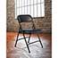 National Public Seating 1200 Series Premium Vinyl Upholstered Double Hinge Folding Chair, Caviar Black, 4/PK Thumbnail 2