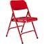 National Public Seating 200 Series Premium All-Steel Double Hinge Folding Chair, Red, 4/PK Thumbnail 1