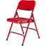 National Public Seating 200 Series Premium All-Steel Double Hinge Folding Chair, Red, 4/PK Thumbnail 7
