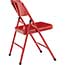 National Public Seating 200 Series Premium All-Steel Double Hinge Folding Chair, Red, 4/PK Thumbnail 6