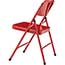 National Public Seating 200 Series Premium All-Steel Double Hinge Folding Chair, Red, 4/PK Thumbnail 5