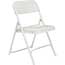 National Public Seating 800 Series Premium Lightweight Plastic Folding Chair, Bright White, 4/PK Thumbnail 1