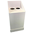 W.B. Mason Co. Corrugated Hand Sanitizer Stand, 42 x 20 x 20, 2 Single Gallon Holder, White Thumbnail 1