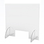 J.M.C Furniture Counter Top Acrylic Shield, Clear, 36" x 36", 10"W x 4"H Opening Thumbnail 1
