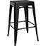 OFM 161 Collection Industrial Modern Indoor/Outdoor Bar Stools w/ Oversized Seats, 30" H, Black, 4/CT Thumbnail 1