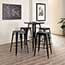 OFM™ 161 Collection Industrial Modern Indoor/Outdoor Bar Stools w/ Oversized Seats, 30" H, Black, 4/CT Thumbnail 4