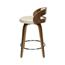 OFM™ 161 Collection Mid Century Modern Swivel Seat Stool with Vinyl Back/ Seat Cushion,  24" H,  Walnut/Ivory Thumbnail 15