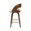 OFM™ 161 Collection Mid Century Modern Swivel Seat Stool, 26" H, Bentwood Frame, Walnut/Ivory Thumbnail 15
