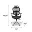 OFM Ergo Office Chair featuring Mesh Back and Seat with Optional Headrest, Black Thumbnail 3