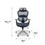 OFM Ergo Office Chair featuring Mesh Back and Seat with Optional Headrest, Blue Thumbnail 3