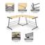 OFM™ Essentials Collection 60" Metal Frame L-Shaped Desk, Maple Thumbnail 2