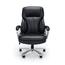 OFM™ Essentials Collection Big and Tall Leather Executive Office Chair with Arms, Black/Silver Thumbnail 7