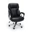 OFM Essentials Collection Big and Tall Leather Executive Office Chair with Arms, Black/Silver Thumbnail 1