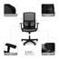 OFM Essentials Collection Mid-Back Leather Seat Office Chair with Lumbar Support, Black Mesh Thumbnail 2