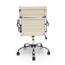 OFM Essentials Collection Soft Ribbed Bonded Leather Executive Conference Chair, Ivory Thumbnail 6