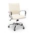 OFM Essentials Collection Soft Ribbed Bonded Leather Executive Conference Chair, Ivory Thumbnail 1