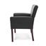 OFM Essentials Collection Bonded Leather Executive Guest Chair with Arms and Wooden Legs, Black Thumbnail 5