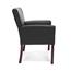 OFM Essentials Collection Bonded Leather Executive Guest Chair with Arms and Wooden Legs, Black Thumbnail 7