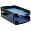 Officemate 2200 Series Front-Loading Desk Tray, Single Tier, Plastic, Letter, Black Thumbnail 2