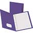 Oxford™ Twin Pocket Portfolio with Fasteners, 8 1/2" x 11", Violet, 10/PK Thumbnail 1